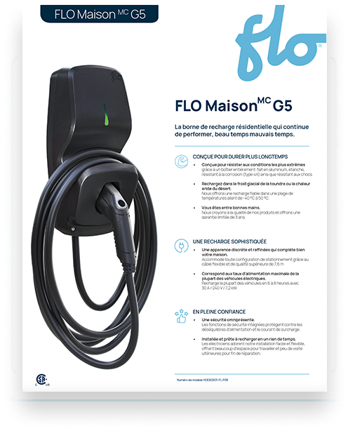 Borne de recharge FLO Maison™ G5 – RoulezElectrique